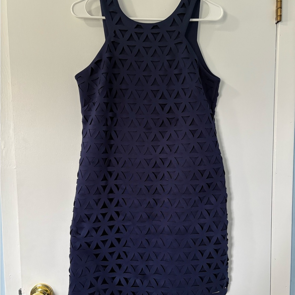 Elegant Navy Blue Lilly Pulitzer Sleeveless Dress